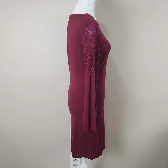 Octavia morlot flare and applique sleeves women knit sweater size Medium - Picture 4 of 12